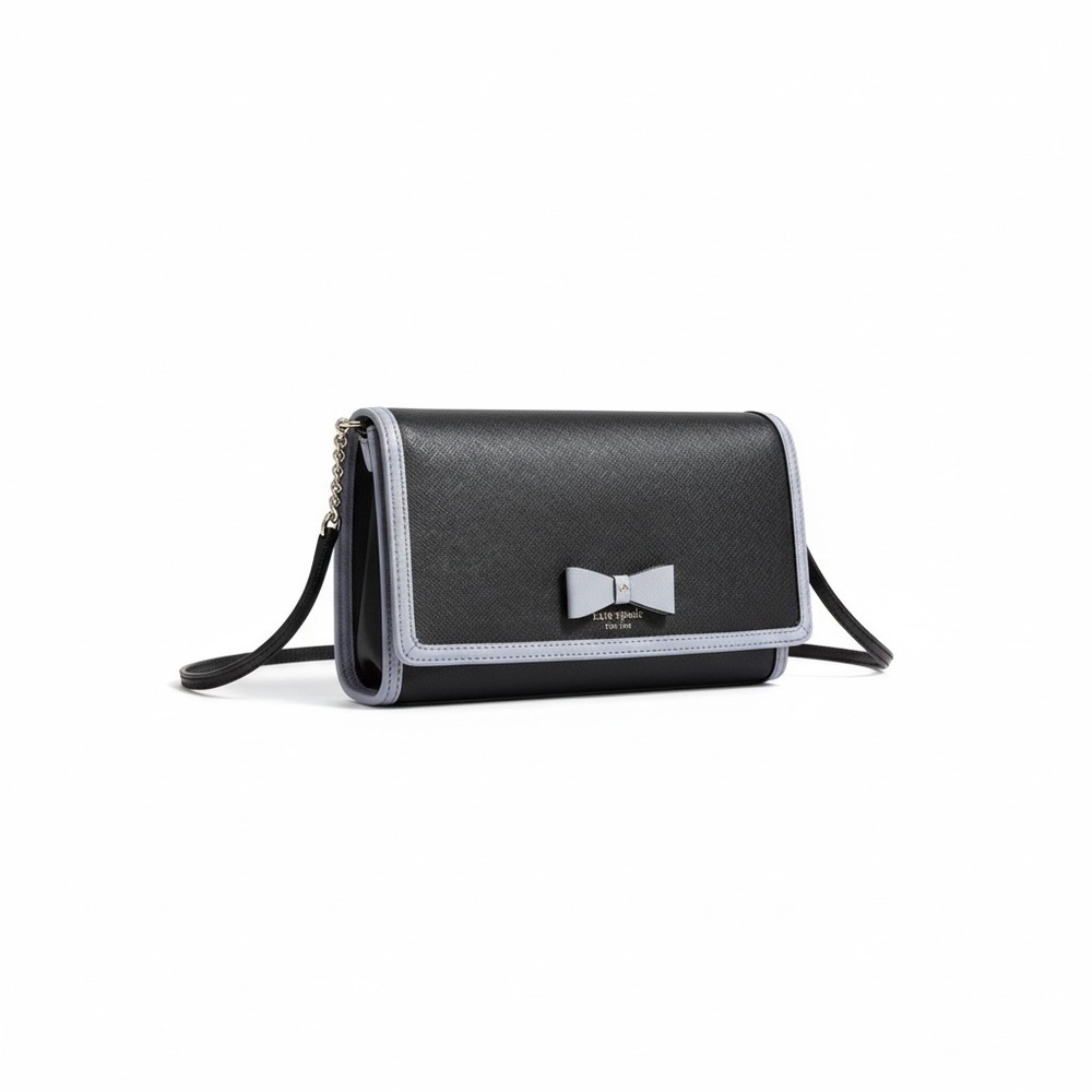 Kate Spade Bow Crossbody Navy Blue Saffiano Leather NWOT Dust Bag - Picture 12 of 13